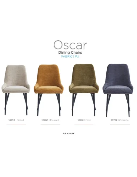 Oscar Dining Chair - Mustard