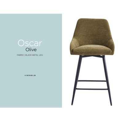Oscar Counter Stool - Olive Green