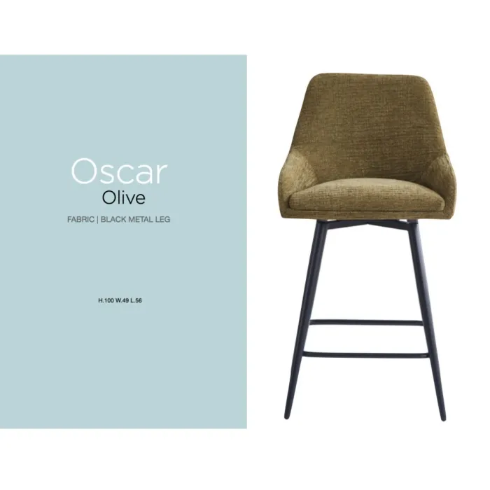 Oscar Counter Stool - Olive Green