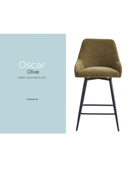 Oscar Counter Stool - Olive Green