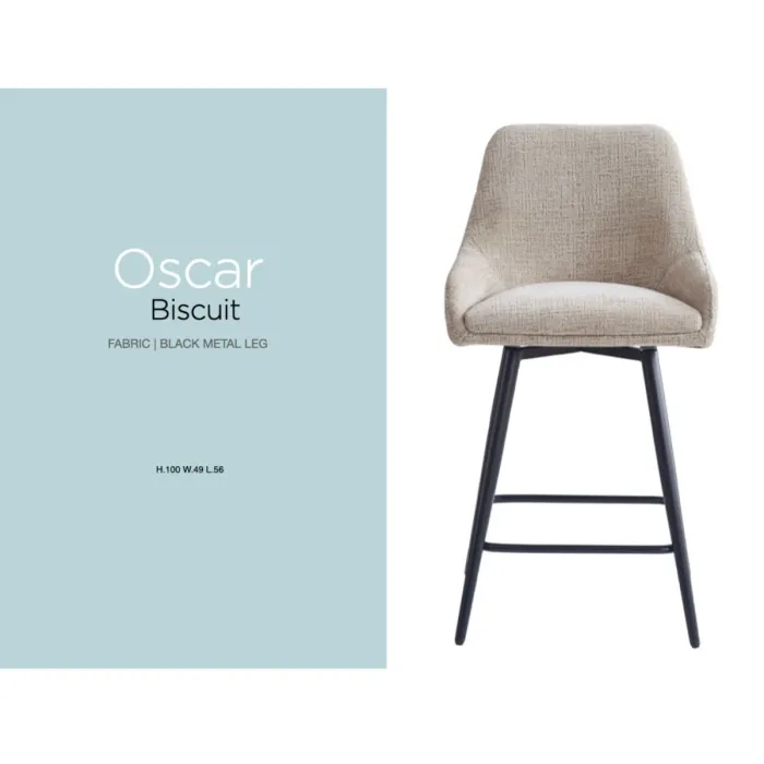 Oscar Counter Stool - Biscuit