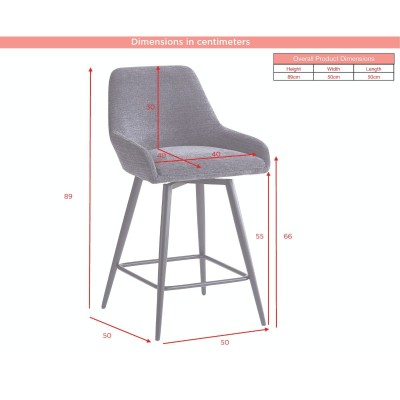 Oscar Counter Stool - Biscuit