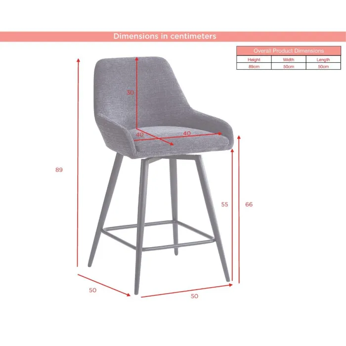 Oscar Counter Stool - Biscuit