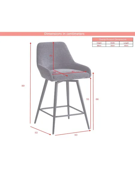 Oscar Counter Stool - Biscuit