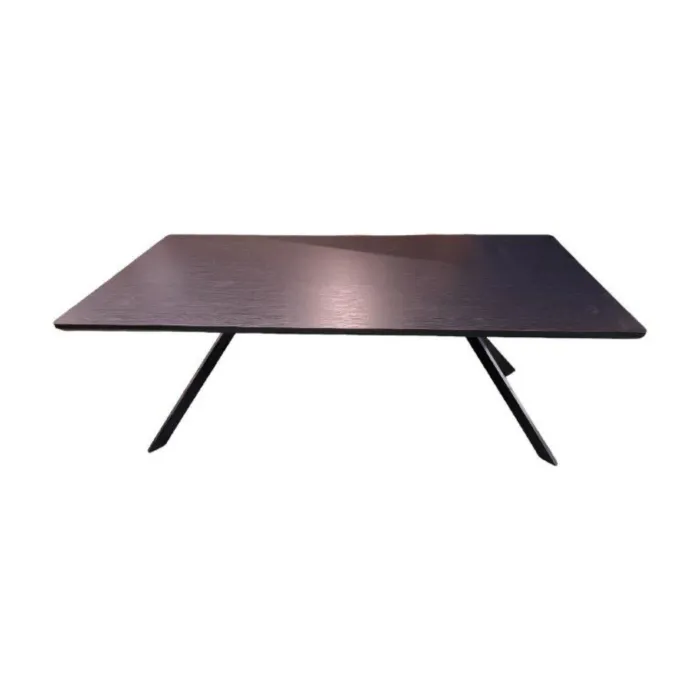 Rochelle 2m Fixed Dining Table - Black | Murphy Furniture