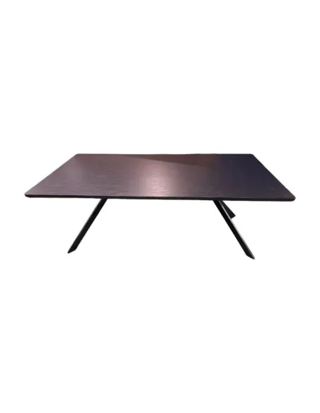 Rochelle 2m Fixed Dining Table - Black | Murphy Furniture