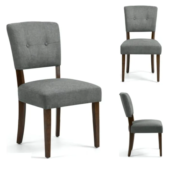 Oakridge Dining Chair - Grey Fabric/Dark Oak