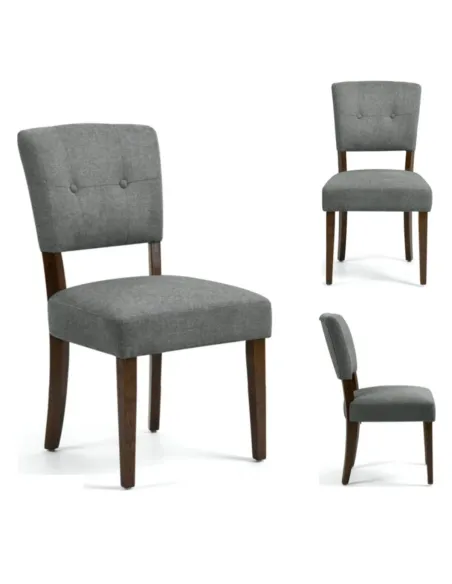 Oakridge Dining Chair - Grey Fabric/Dark Oak