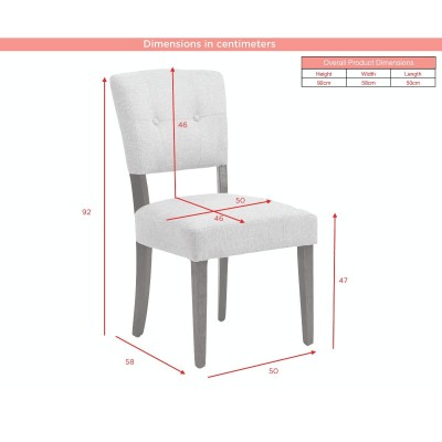 Oakridge Dining Chair - Grey Fabric/Dark Oak
