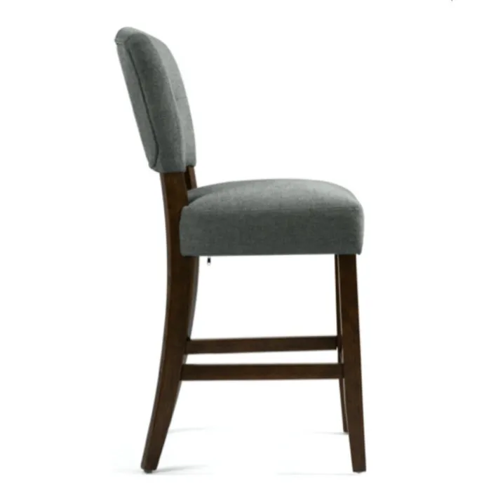 Oakridge Counter Stool - Grey Fabric/Dark Oak