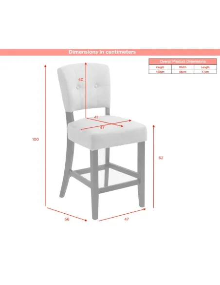 Oakridge Counter Stool - Grey Fabric/Dark Oak