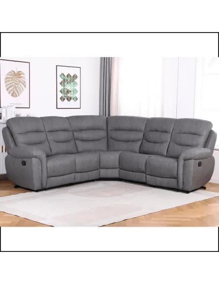 Lucas Corner Recliner Sofa - Grey | Murphy Furniture
