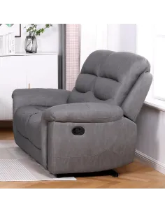 Lucas 2 Seater Manual Recliner - Grey | Murphy Furniture