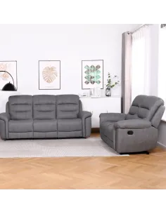 Lucas 2 Seater Manual Recliner - Grey | Murphy Furniture 2