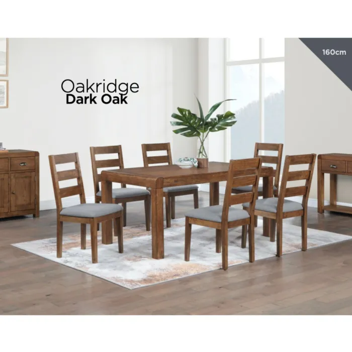 Oakridge 1.6m Dining Table - Dark Oak