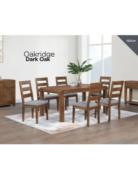 Oakridge 1.6m Dining Table - Dark Oak