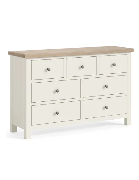 Turnberry 3 Over 4 Drawer Chest - Coconut | Murphy Furniture