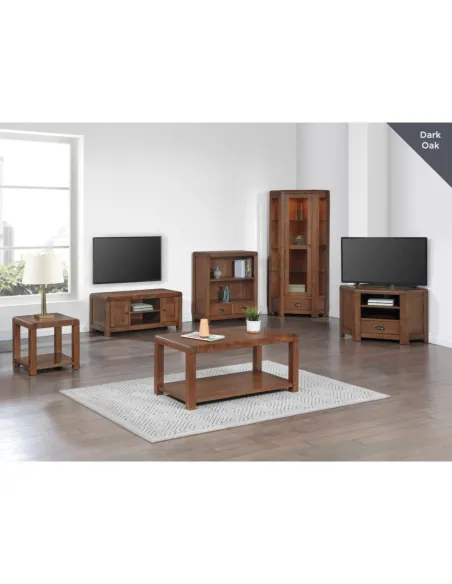 Oakridge Coffee Table with Shelf - Dark Oak