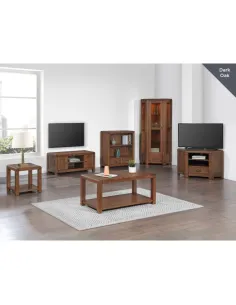 Oakridge End Table With Shelf - Dark Oak 2