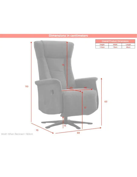 Apero Swivel Dual Motor Electric Recliner - Ice Blue