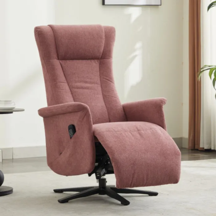 Apero Swivel Dual Motor Electric Recliner - Rose