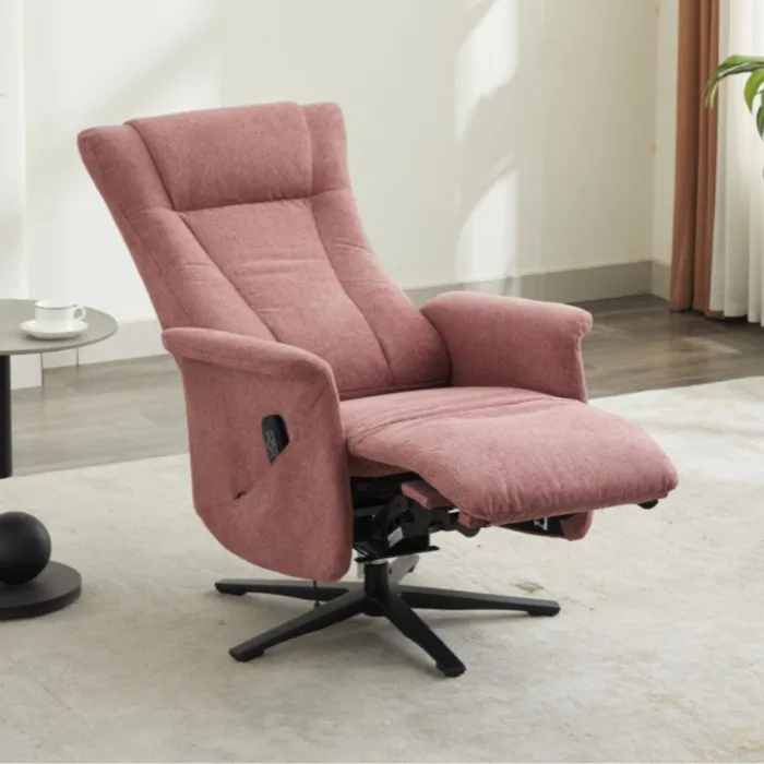 Apero Swivel Dual Motor Electric Recliner - Rose