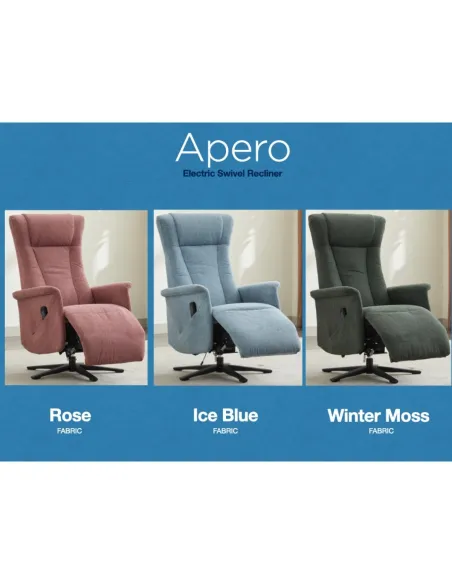 Apero Swivel Dual Motor Electric Recliner - Rose