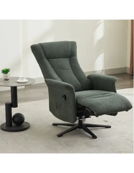 Apero Swivel Dual Motor Electric Recliner Winter - Moss