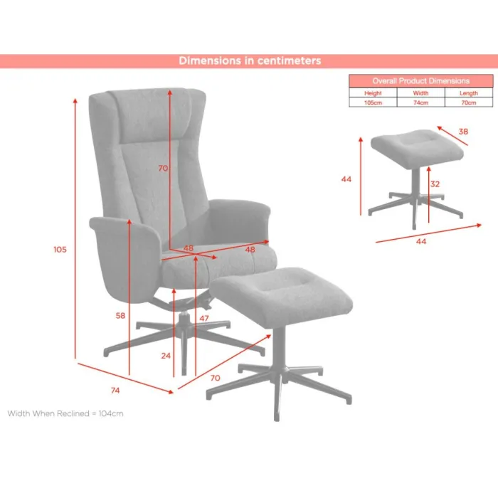 Apero TV Chair & Stool - Ice Blue