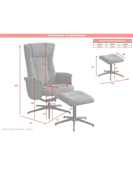 Apero TV Chair & Stool - Rose