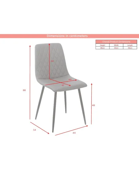 Argenta Dining Chair - Light Grey