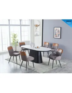 Calgary 2m Dining Table - White Top 2