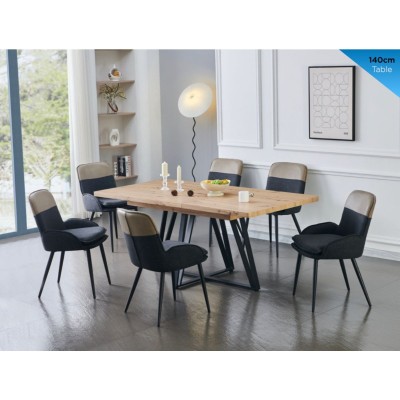 Callington Extending Dining Table - Oak/Black