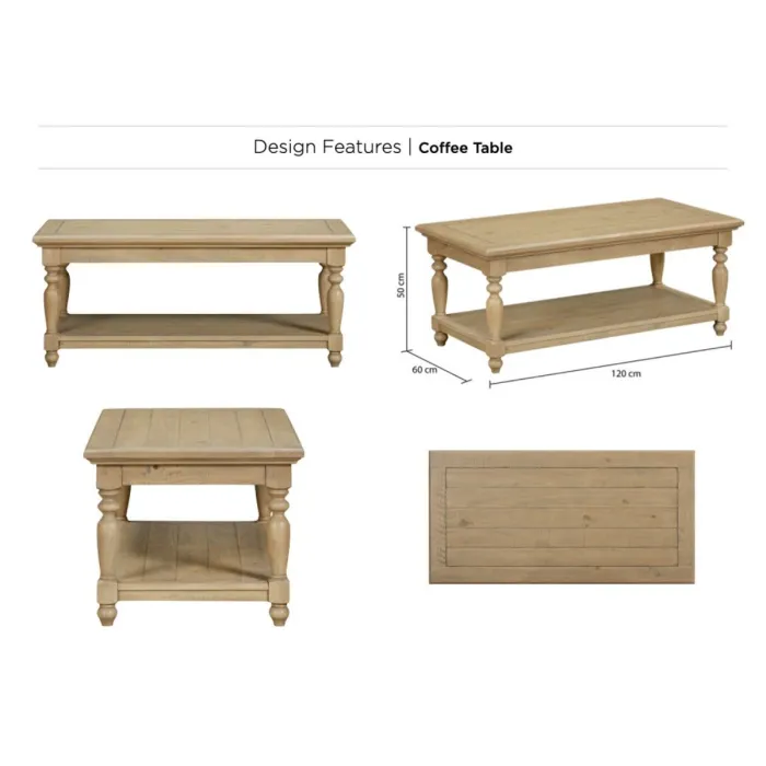 Chateau Coffee Table - Rustic