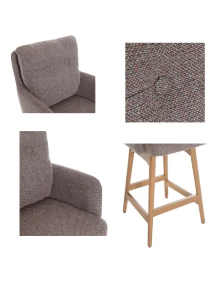 Cotswold Fabric Counter Stool - Blush Granite