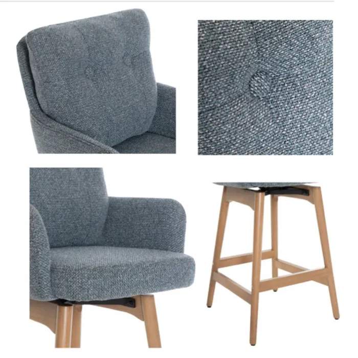 Cotswold Fabric Counter Stool - Storm Teal