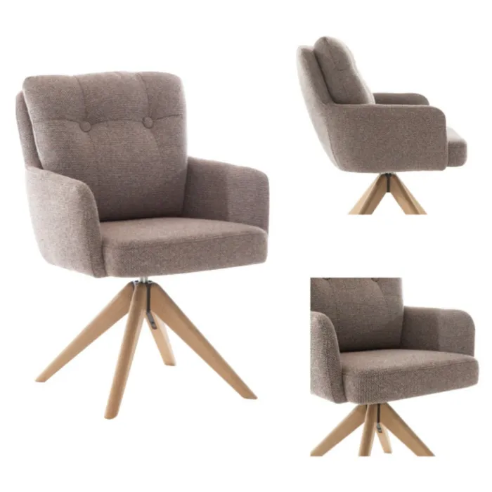 Cotswold Fabric Dining Chair - Blush Granite