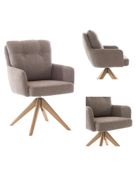 Cotswold Fabric Dining Chair - Blush Granite