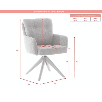 Cotswold Fabric Dining Chair - Blush Granite