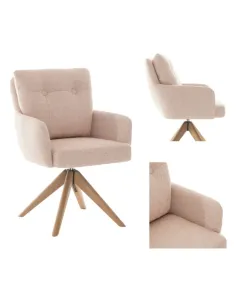 Cotswold Fabric Dining Chair - Blush Pink 2