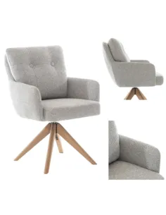 Cotswold Fabric Dining Chair - Silver Grey 2