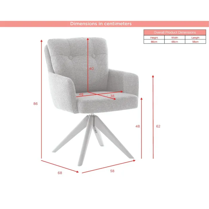 Cotswold Fabric Dining Chair - Storm Teal