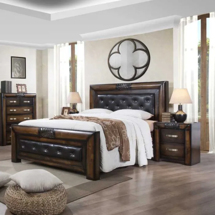 Paris Bedside Locker - Dark Wood | Murphy Furniture