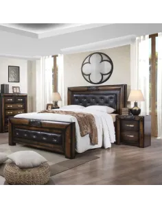 Paris 6ft Bedframe - Dark Wood | Murphy Furniture