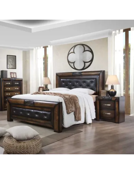 Paris 5ft Bedframe - Dark Wood | Murphy Furniture