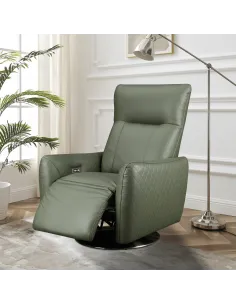 Monti Electric Armchair - Green Leather | Murphy Furniture