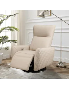 Monti Electric Armchair - Cream Leather | Murphy Furniture