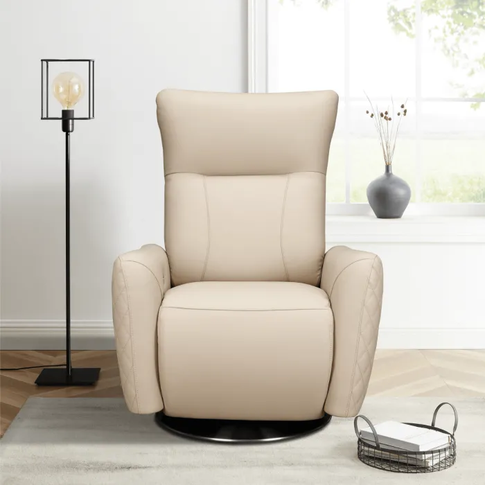 Monti Electric Armchair - Cream Leather | Murphy Furniture