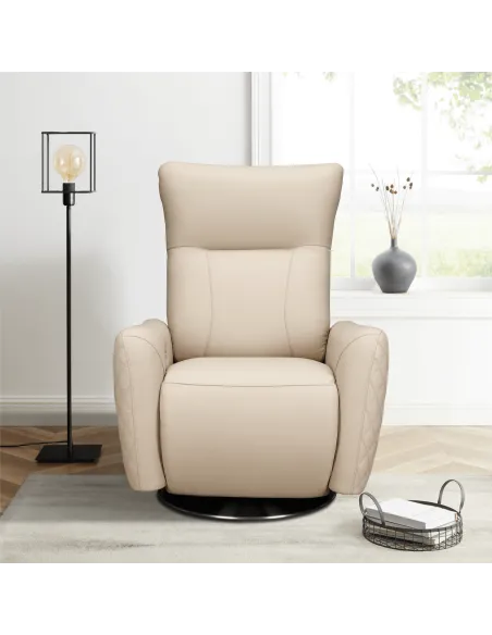 Monti Electric Armchair - Cream Leather | Murphy Furniture