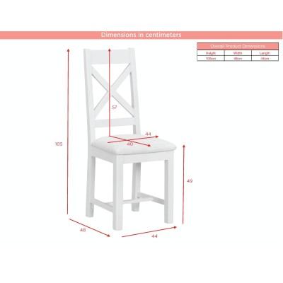 Windermere Cross Back Dining Chair - Oyster Grey